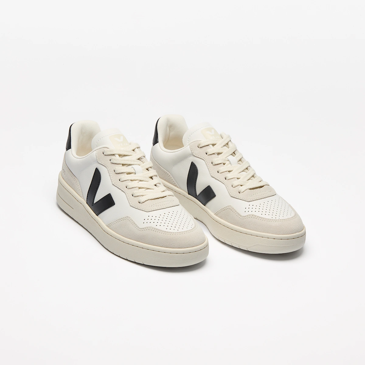 V-90 LEATHER WHITE BLACK