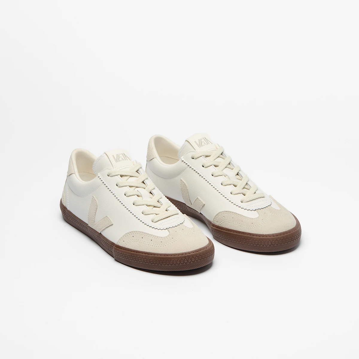 VOLLEY LEATHER WHITE NATURAL BARK