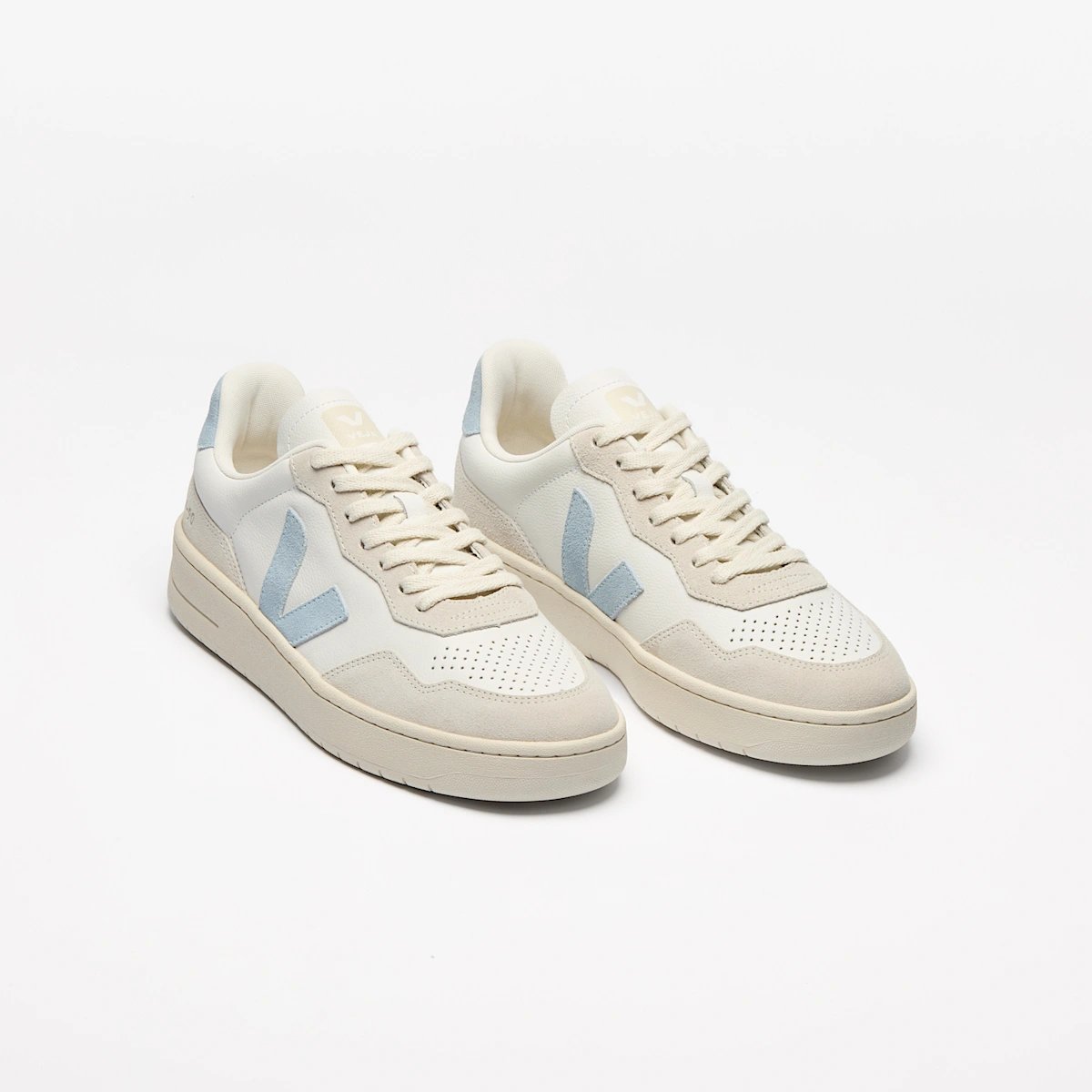 V-90 LEATHER WHITE STEEL
