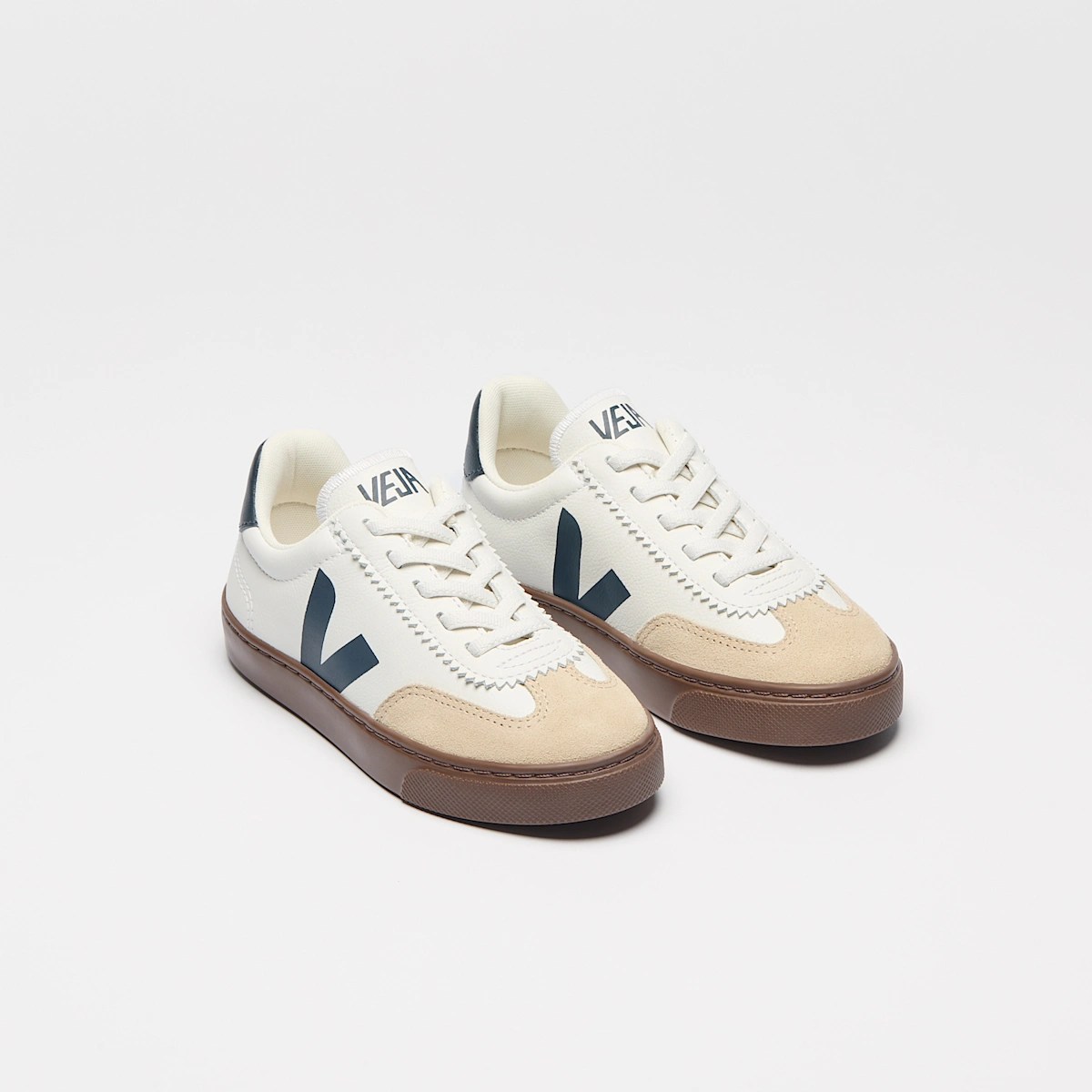 VOLLEY ELASTIC LACES LEATHER WHITE NAUTICO BARK