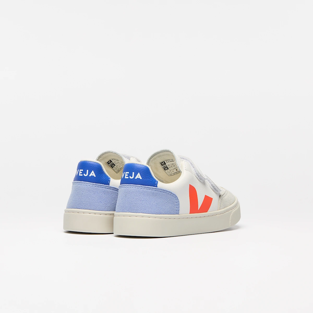 V-12 LEATHER WHITE MULTICO ORANGE FLUO 3 V-12 LEATHER WHITE MULTICO ORANGE FLUO