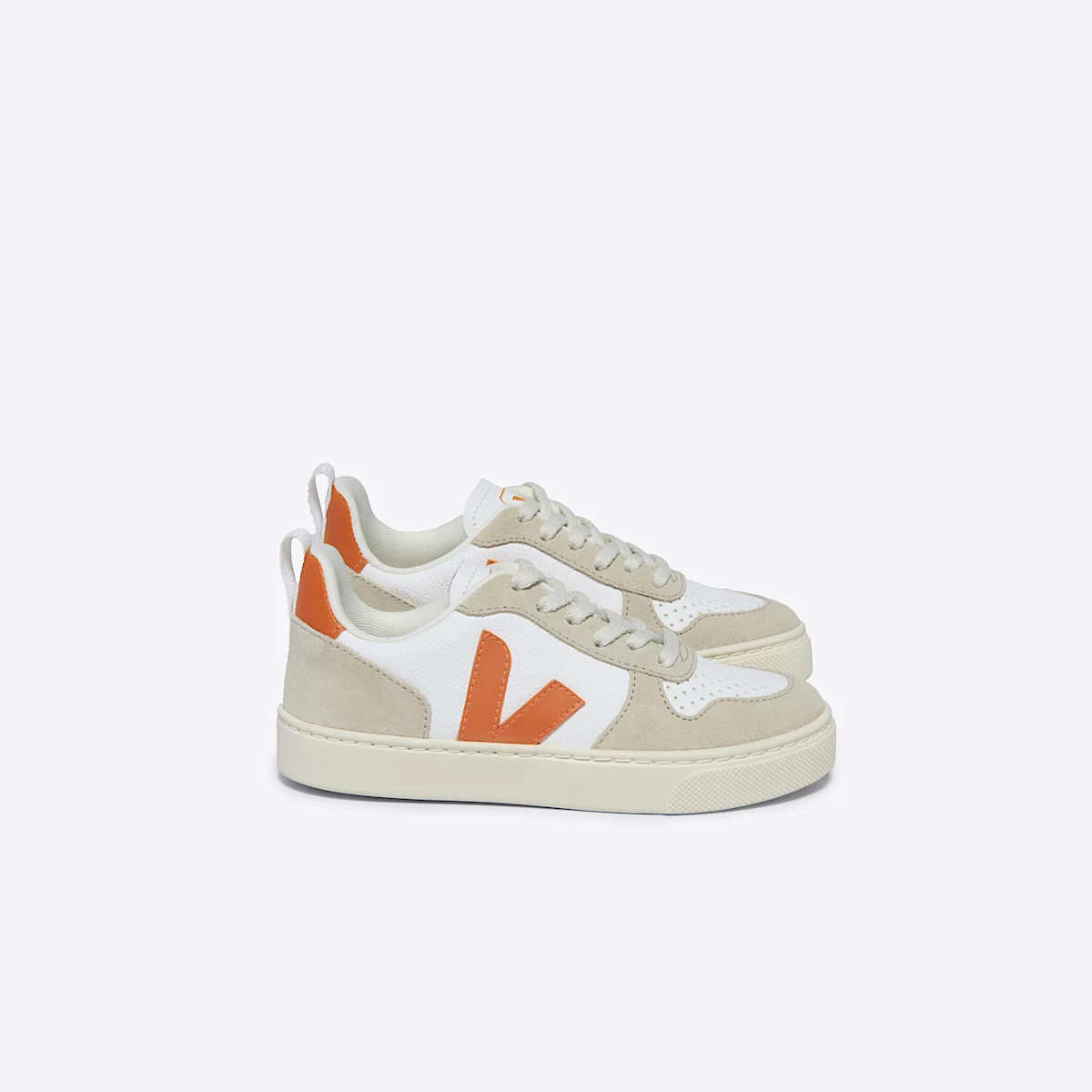 V-10 LEATHER WHITE FURY ALMOND