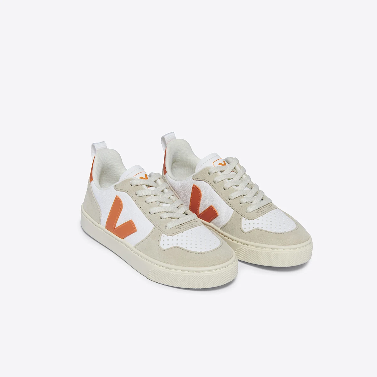 V-10 LEATHER WHITE FURY ALMOND